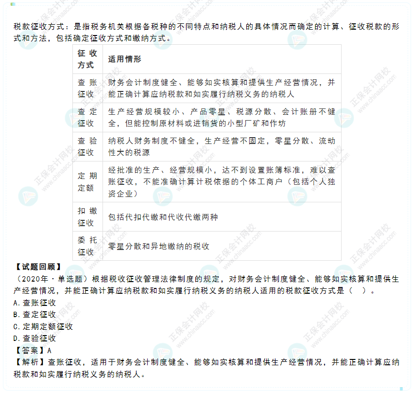 2022年《經(jīng)濟法基礎(chǔ)》高頻考點:稅款征收方式