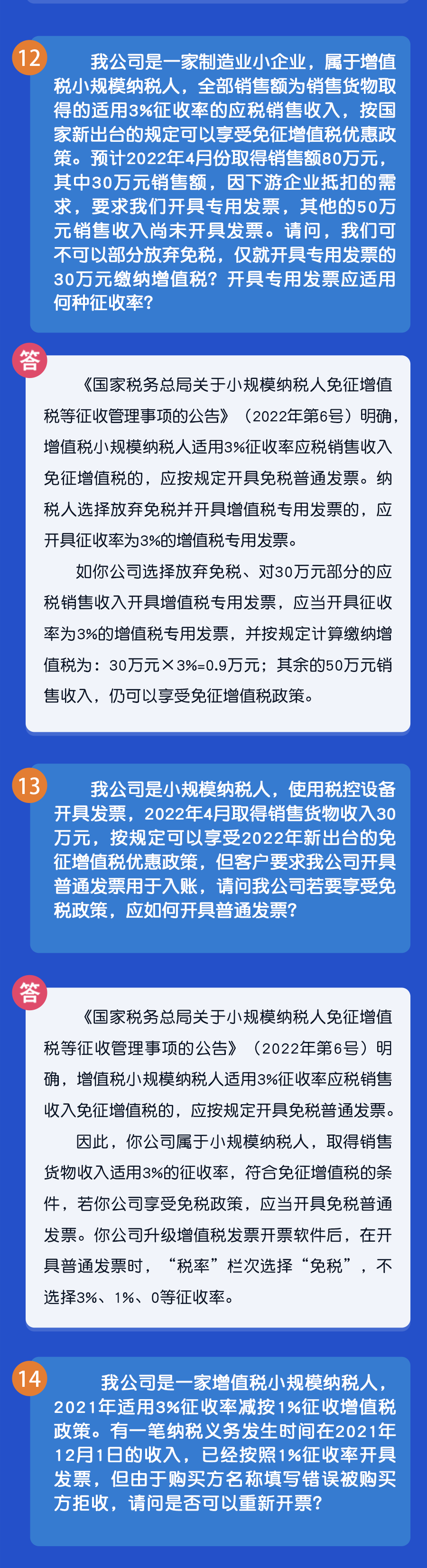 秒懂！小規(guī)模納稅人免征增值稅政策熱點(diǎn)匯總！5