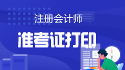 2022注會考試什么時候打準(zhǔn)考證？