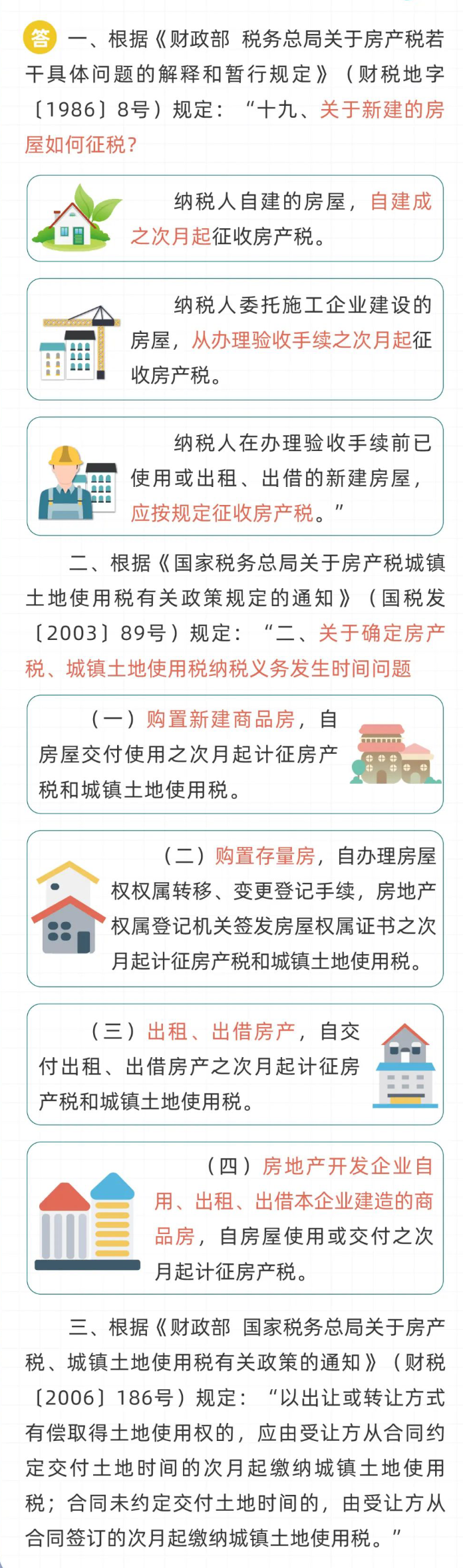 新建的房屋如何征稅？房產(chǎn)稅納稅義務(wù)發(fā)生時間？