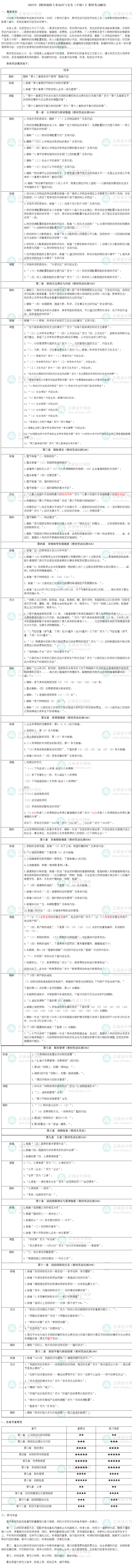 2022年《財政稅收專業(yè)知識與實務(wù)（中級）》教材變動解讀