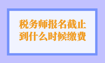 稅務(wù)師報(bào)名截止 到什么時(shí)候繳費(fèi)