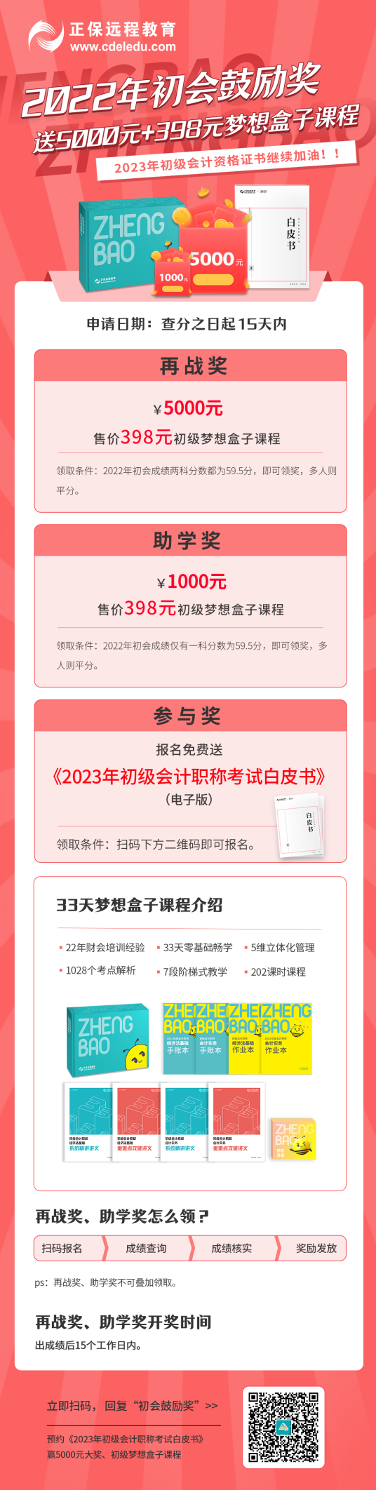 初級考試沒過不要怕！網(wǎng)校送5000元鼓勵獎 2023年一起重新出發(fā)！