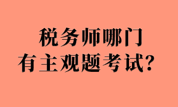 稅務(wù)師哪門有主觀題考試？