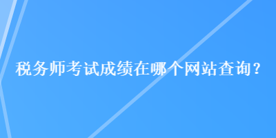 稅務(wù)師考試成績(jī)?cè)谀膫€(gè)網(wǎng)站查詢？