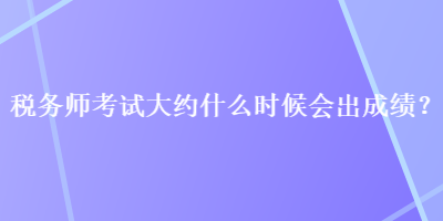 稅務(wù)師考試大約什么時候會出成績？