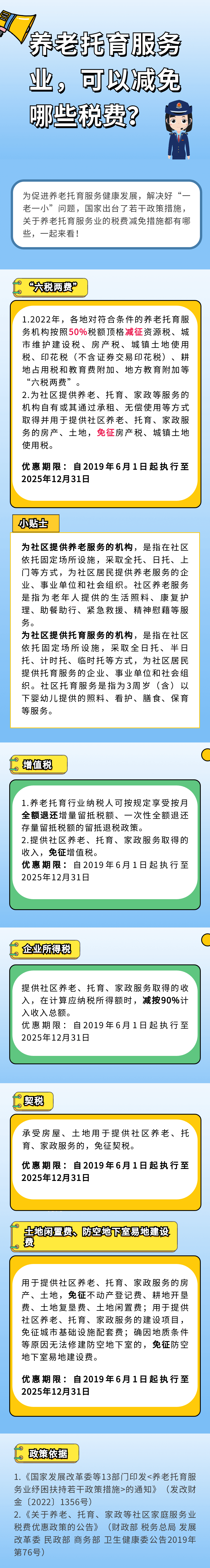 養(yǎng)老托育服務業(yè)，可以減免哪些稅費