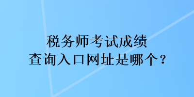 稅務師考試成績查詢?nèi)肟诰W(wǎng)址是哪個？