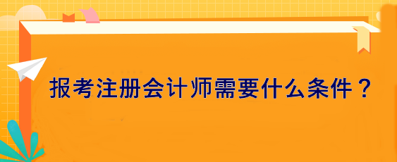 報考注冊會計師需要什么條件？