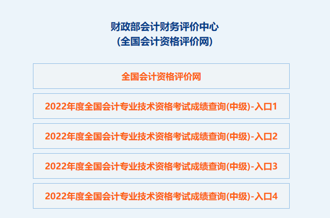 浙江2022年中級(jí)會(huì)計(jì)職稱(chēng)成績(jī)查詢(xún)及成績(jī)明細(xì)查詢(xún)的通知