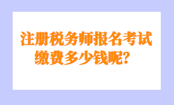 注冊稅務(wù)師報名考試?yán)U費(fèi)多少錢