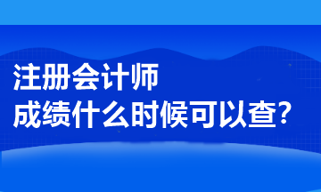 注冊(cè)會(huì)計(jì)師成績(jī)什么時(shí)候可以查？