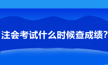 注會考試什么時候查成績？