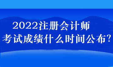 2022注冊(cè)會(huì)計(jì)師考試成績(jī)什么時(shí)間公布？