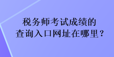 稅務(wù)師考試成績的查詢?nèi)肟诰W(wǎng)址在哪里？