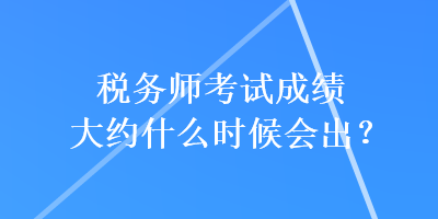 稅務(wù)師考試成績(jī)大約什么時(shí)候會(huì)出？