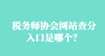 稅務(wù)師協(xié)會(huì)網(wǎng)站查分入口是哪個(gè)？