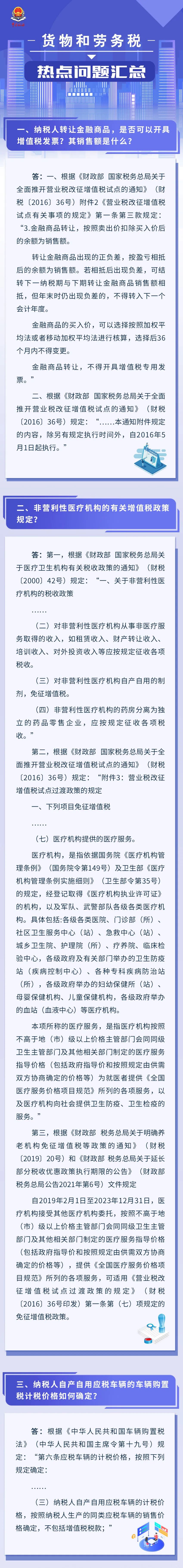 貨物和勞務(wù)稅熱點(diǎn)問題匯總！