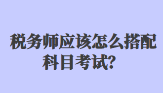 稅務(wù)師應(yīng)該怎么搭配科目考試？