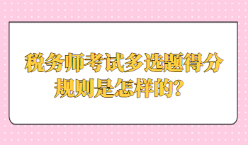 稅務(wù)師考試多選題得分規(guī)則是怎樣的？