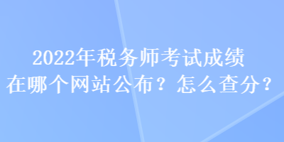 2022年稅務(wù)師考試成績在哪個(gè)網(wǎng)站公布？怎么查分？