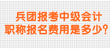 兵團報考中級會計職稱報名費用是多少？