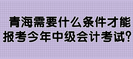 青海需要什么條件才能報(bào)考今年中級(jí)會(huì)計(jì)考試？