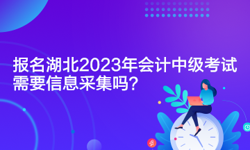 報名湖北2023年會計中級考試需要信息采集嗎？