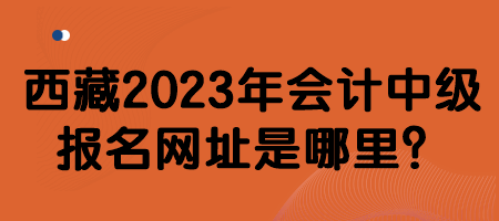 西藏2023年會計中級報名網(wǎng)址是哪里？