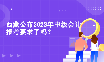 西藏公布2023年中級會計(jì)報(bào)考要求了嗎？