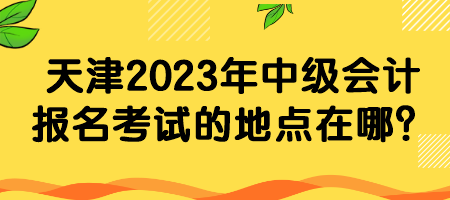 天津2023年中級(jí)會(huì)計(jì)報(bào)名考試的地點(diǎn)在哪？