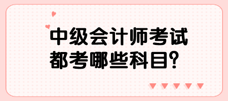 中級會計(jì)師考試都考哪些科目？