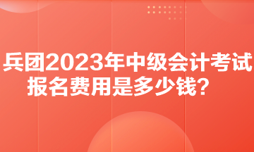 兵團(tuán)2023年中級(jí)會(huì)計(jì)考試報(bào)名費(fèi)用是多少錢(qián)？