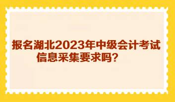 報名湖北2023年中級會計考試信息采集要求嗎？