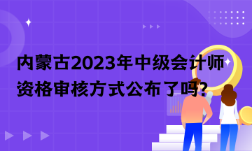 內(nèi)蒙古2023年中級(jí)會(huì)計(jì)師資格審核方式公布了嗎？