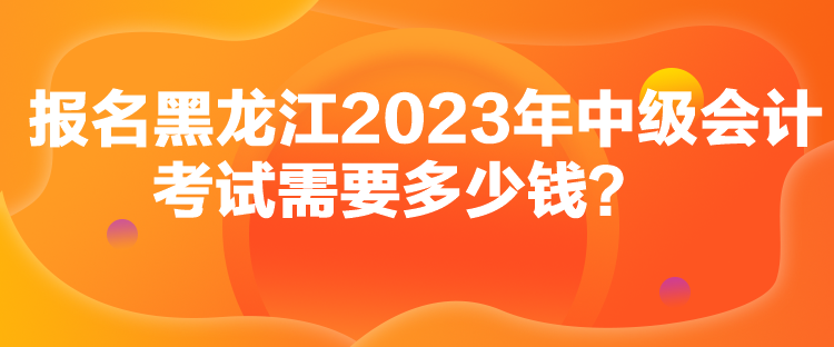 報名黑龍江2023年中級會計(jì)考試需要多少錢？