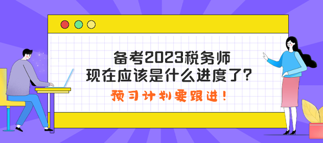 備考2023稅務(wù)師現(xiàn)在應(yīng)該是什么進(jìn)度了？