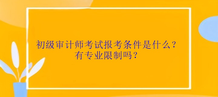 初級審計師考試報考條件是什么？有專業(yè)限制嗎？