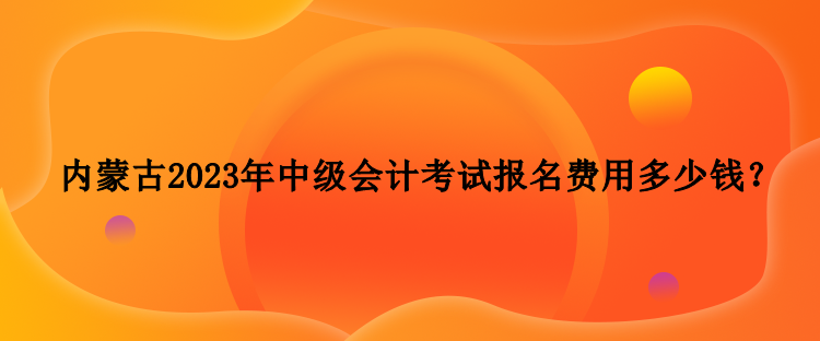 內蒙古2023年中級會計考試報名費用多少錢？