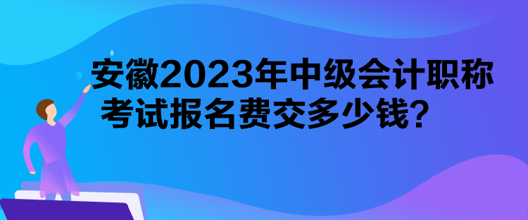 安徽2023年中級會計職稱考試報名費交多少錢？