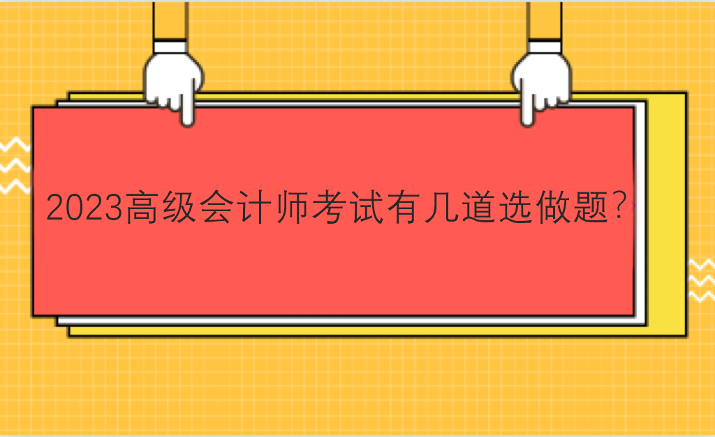 2023高級會計(jì)師考試有幾道選做題？