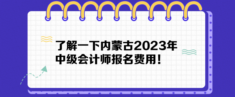 了解一下內(nèi)蒙古2023年中級(jí)會(huì)計(jì)師報(bào)名費(fèi)用！