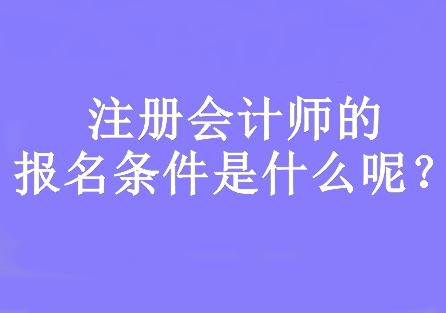 注冊會計(jì)師的報(bào)名條件是什么呢？要求大專及以上學(xué)歷