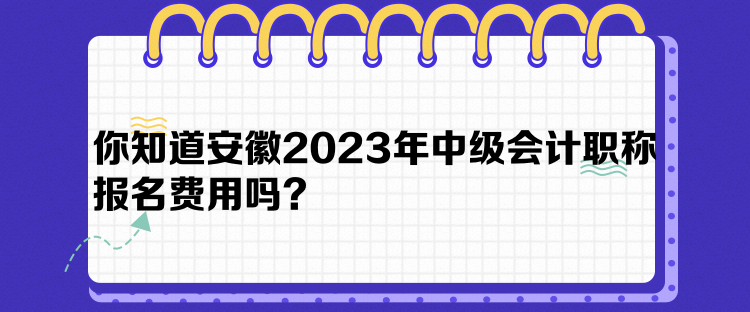 你知道安徽2023年中級(jí)會(huì)計(jì)職稱報(bào)名費(fèi)用嗎？