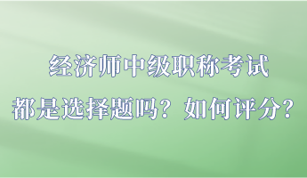 經(jīng)濟(jì)師中級(jí)職稱考試都是選擇題嗎？如何評(píng)分？