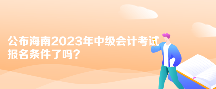 公布海南2023年中級(jí)會(huì)計(jì)考試報(bào)名條件了嗎？