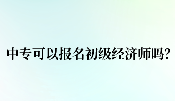 中?？梢詧竺跫壗?jīng)濟師嗎？