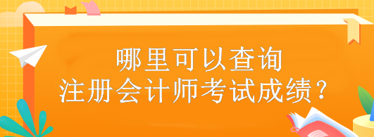 哪里可以查詢注冊會計師考試成績？