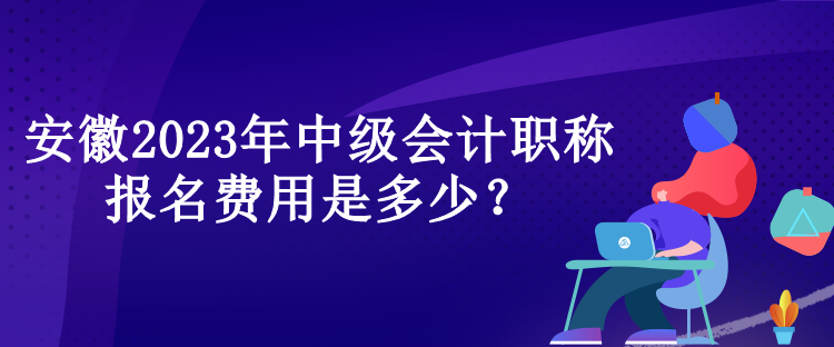 安徽2023年中級會計職稱報名費用是多少？