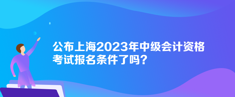 公布上海2023年中級(jí)會(huì)計(jì)資格考試報(bào)名條件了嗎？